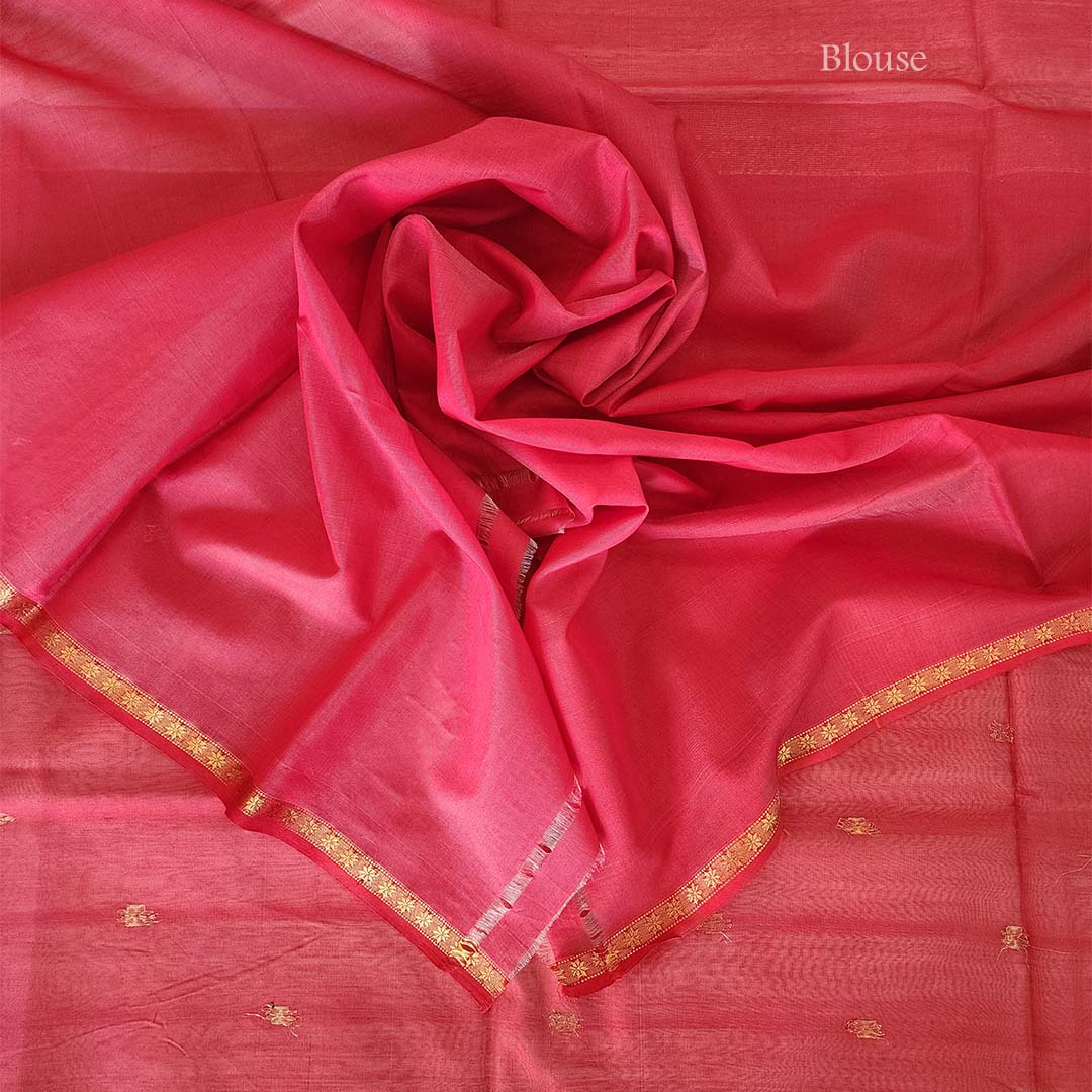 Off White Maheshwari Saree - Image 2